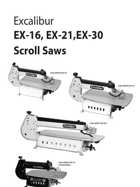 Excalibur Scroll Saw Maintenance