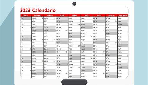 Plantilla De Calendario 2023 Para Excel [Descarga Gratis] | Mundo