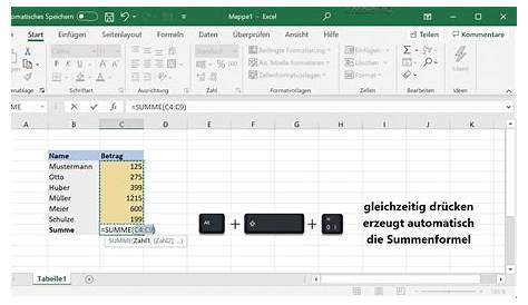 Die 20 wichtigsten Shortcuts in Excel