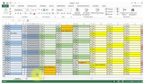 Excel: Kalender erstellen - Anleitung mit Wochenende