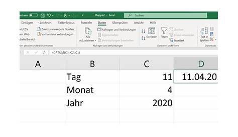 Excel: Ziffernfolge in Datum umwandeln - pctipp.ch