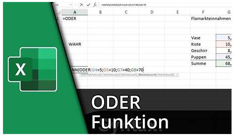 Excel Oder Funktion | =ODER() Tutorial - YouTube