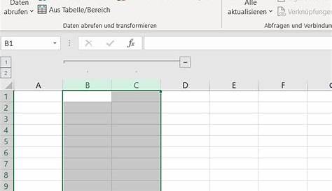 Excel: Spalten schnell ausblenden und wieder einblenden