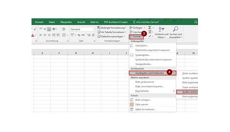 Excel: Spalten schnell ausblenden und wieder einblenden