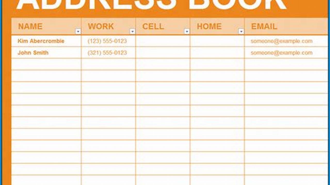 Excel Templates for Address Books: Uncover Hidden Gems and Address Your Challenges