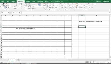 Excel: dynamische Kopfzeile mit VBA – Teil1/4 | krausens-online.de