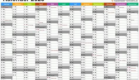 Kalenderwochen 2023 mit Vorlagen für Excel, Word & PDF