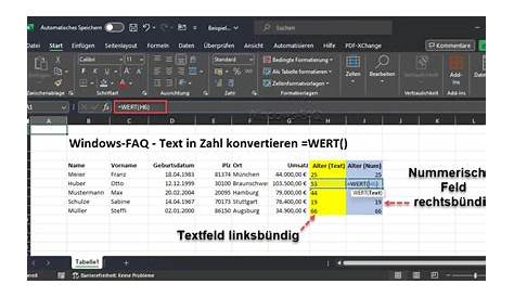 Excel WERT Funktion - Digitalneu