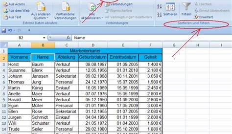 Wie kann ich bei Microsoft Excel Zeilen automatisch