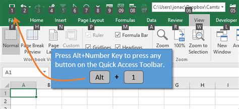 excel alt shortcut not working