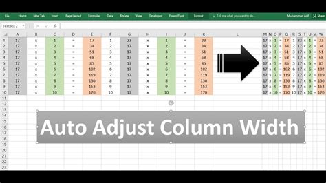 excel auto adjust column code