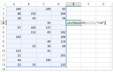excel average exclude 0 and blank