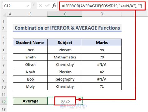excel average ignore cells with text