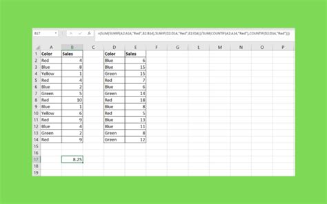 excel averageif multiple ranges