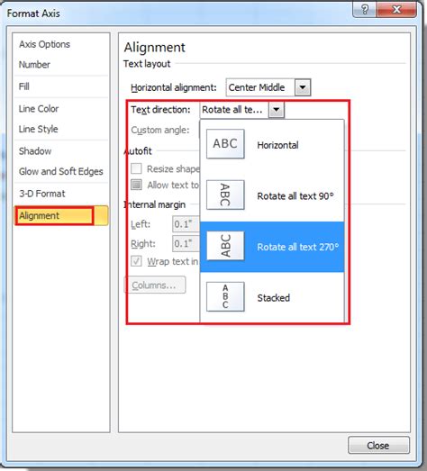 Excel Axis Title Rotate