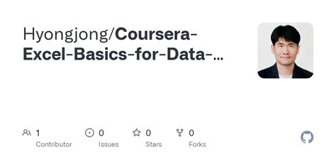 excel basics for data analysis coursera github