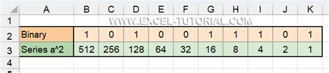 Excel Binary Array