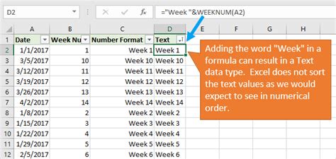 excel calculate month from week number