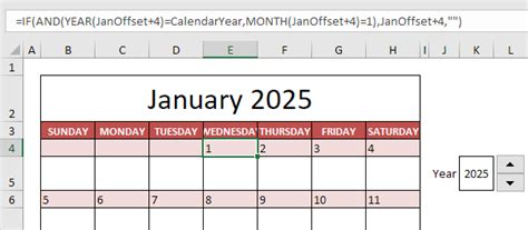 5 Excel Calendar Year Tips