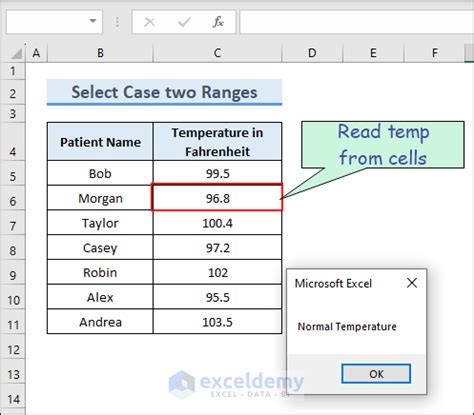 Excel Case Between