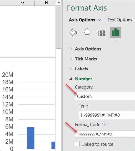 excel chart format code billions