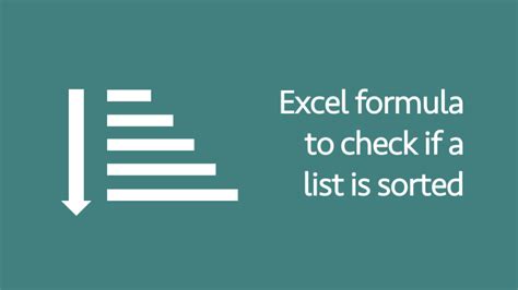 Excel Check If List Is Sorted