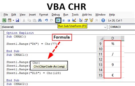 Excel CHR Function Guide