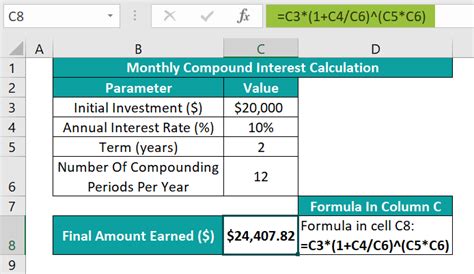 Excel Compounding Interest Formula