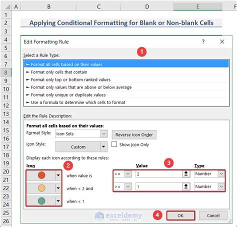 excel conditional format non blank cells