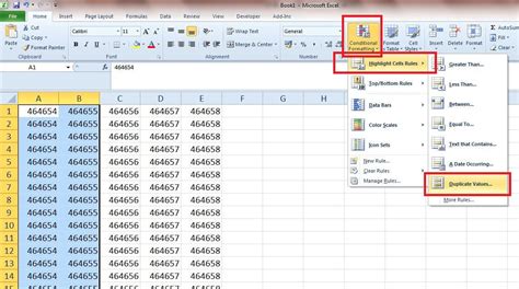 excel conditional formatting duplicate cells