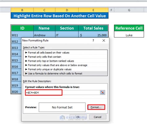 excel conditional formatting fill cell based on another cell value