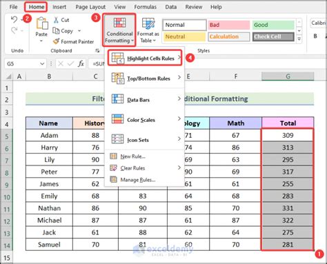 excel conditional formatting formula fill color