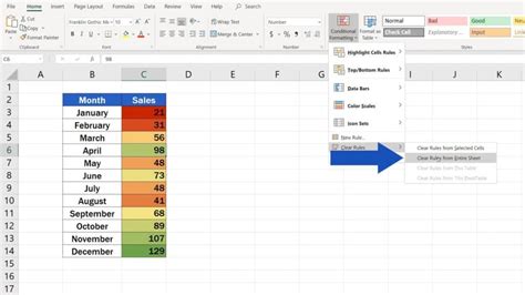 excel conditional formatting match cell color