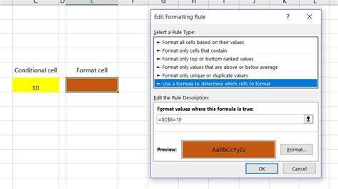excel conditional formatting multiple rows based on cell value