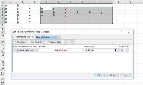 excel conditional formatting not equal to a value