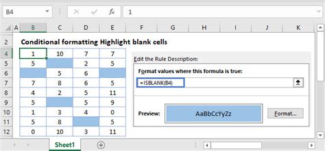 excel conditional formatting not highlight blank cells