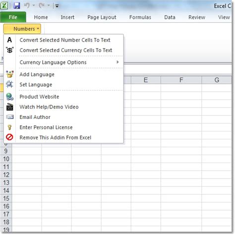 excel convert numbers to text software