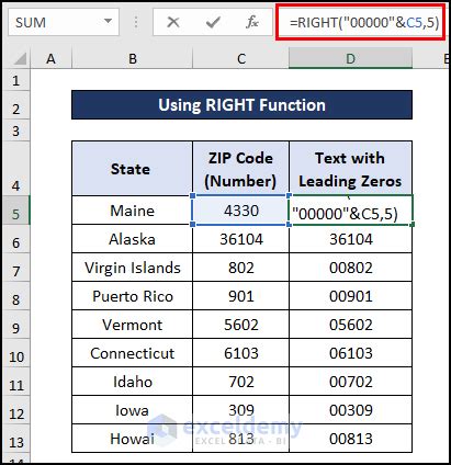 excel convert numbers to text with leading zeros