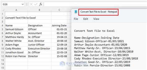 Convert Text to Excel