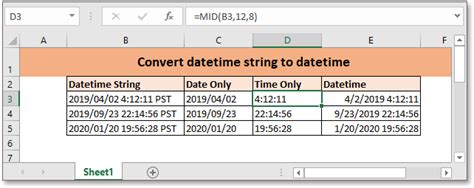 excel convert text string to datetime
