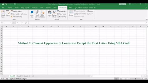 excel convert to lowercase except first letter