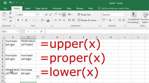 excel convert to lowercase shortcut