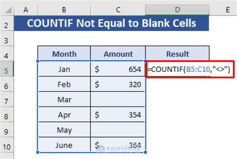 excel countif not blank and not equal to