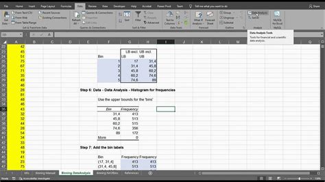 Excel Create Data Bins