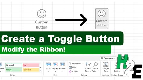 excel create toggle button