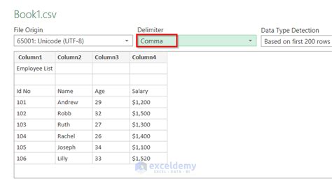 excel csv to columns automatically