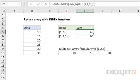 excel custom function return array