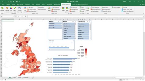 Excel Dashboard Map