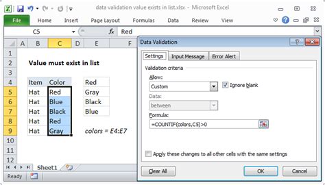 excel data validation list source formula