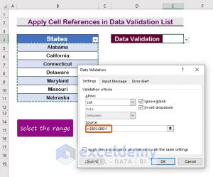 excel data validation list source text